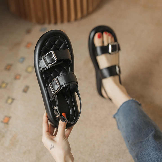 Diapositivas de recuperación para mujeres Sandalias cómodas Interior Exterior Nube Zapatillas Diapositivas tres hebillas Ajustable Suela gruesa Almohada Zapatillas Zapatos de vestir para dama zapatos para caminar playa 