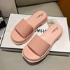 Zapatillas de verano para mujer, sandalias de moda, suelas gruesas, tacones de cuña, zapatillas de playa