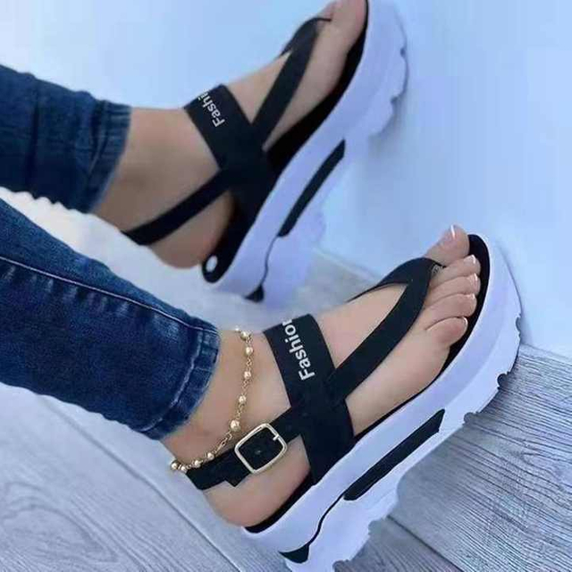 Sandalias casuales para mujer, zapatos de cuña ligeros, sandalias de verano, zapatos de plataforma, Sandalias de tacón