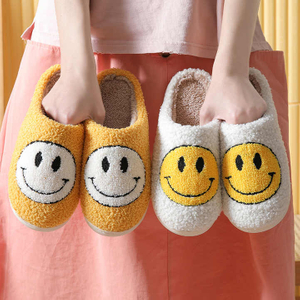 Zapatillas de interior para el hogar, zapatos de algodón polar, Zapatillas de felpa cortas de invierno, zapatos planos de suela blanda para parejas para mujer