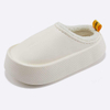 Zapatillas impermeables de piel para mujer, chanclas cálidas de felpa para el hogar, calzado de suela gruesa para interior del hogar, sandalias antideslizantes sólidas para parejas