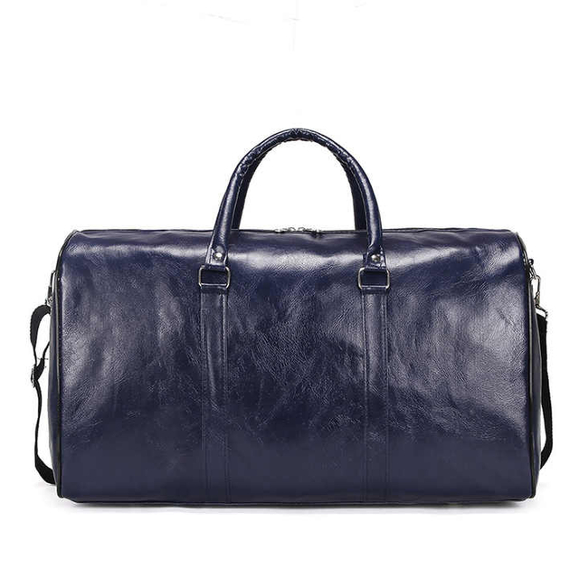 Bolso de mano Retro marrón para hombre, bolso de viaje de cuero de gran capacidad, bolso de una tira para fin de semana de negocios