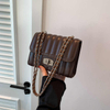 Bolso de hombro femenino con cadena de Color sólido bordado, bandolera informal a la moda, nueva moda