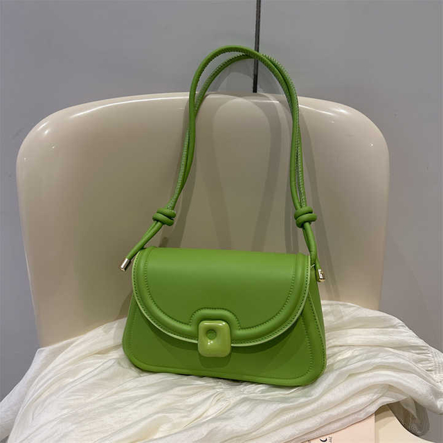 Bolso suave de PU para mujer, bolsos Retro de Color sólido para mujer, moda para chicas, bolsos de hombro pequeños, bolsos cruzados elegantes 