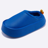 Zapatillas impermeables de piel para mujer, chanclas cálidas de felpa para el hogar, calzado de suela gruesa para interior del hogar, sandalias antideslizantes sólidas para parejas