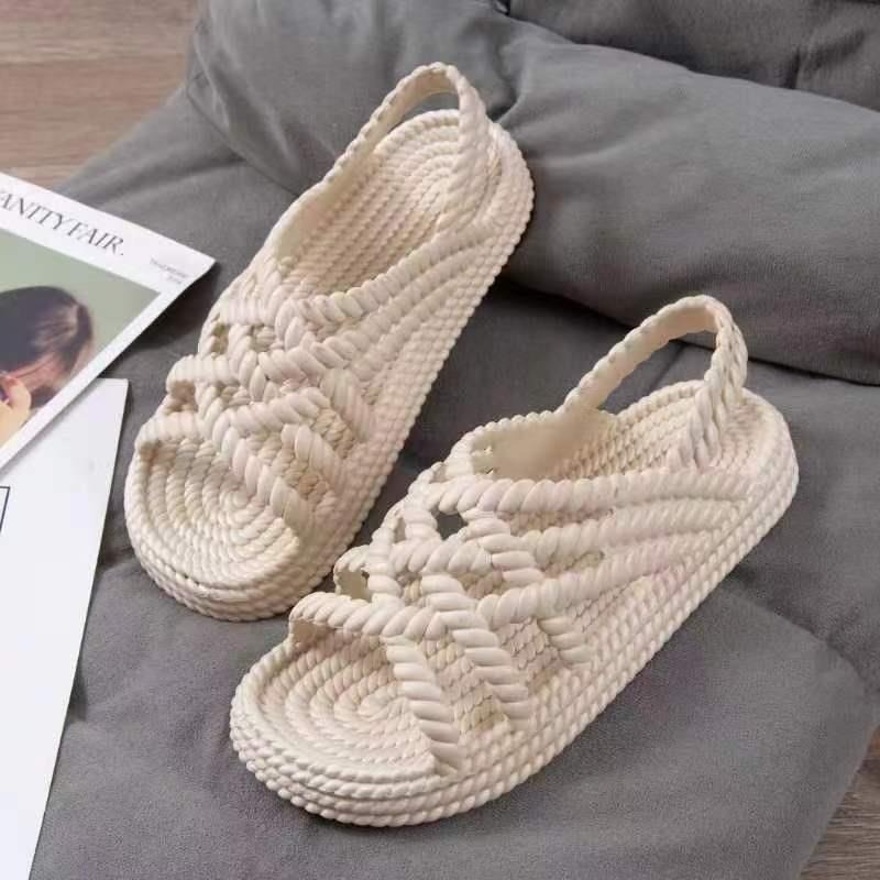 Sandalias de tac&oacute;n plano de gladiador para mujer, zapatos de verano, sandalias informales con plataforma y correa en el tobillo