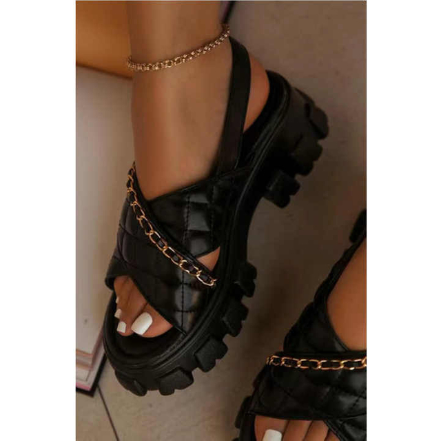 Nuevas Sandalias de verano para mujer, Sandalias con plataforma de cuña, zapatos informales de tacón alto para mujer, Sandalias con punta abierta para playa al aire libre