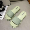 Zapatillas de verano para mujer, sandalias de moda, suelas gruesas, tacones de cuña, zapatillas de playa