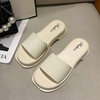 Zapatillas de verano para mujer, sandalias de moda, suelas gruesas, tacones de cuña, zapatillas de playa