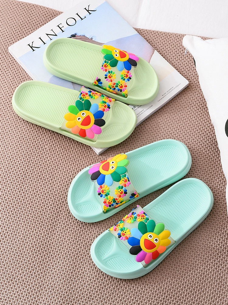 Zapatillas de playa Sandalias de plataforma Ni&ntilde;os Pisos casuales Chanclas Ni&ntilde;a Fuera de verano Hogar Ba&ntilde;o Zapatos de interior