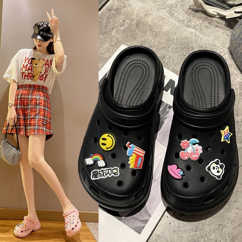 Zapatillas de mujer, sandalias de plataforma a la moda, zuecos al aire libre, diapositivas de playa, zapatillas suaves de alta calidad