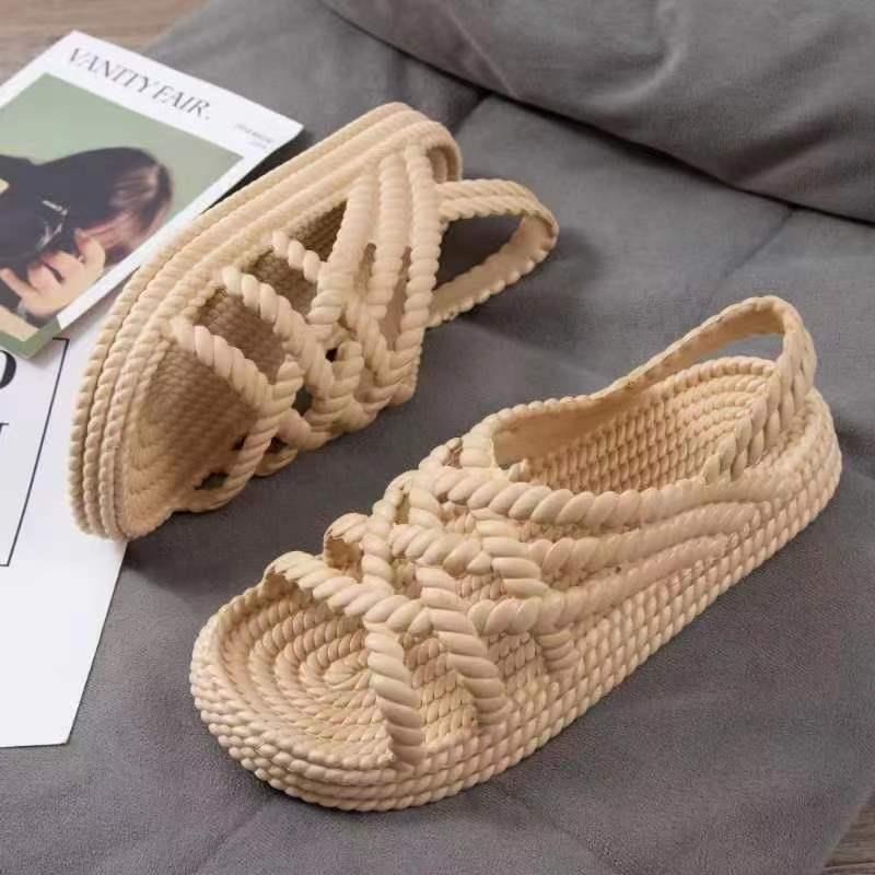 Sandalias de tac&oacute;n plano de gladiador para mujer, zapatos de verano, sandalias informales con plataforma y correa en el tobillo