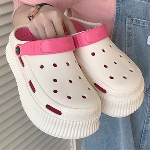 Sandalias acolchadas para mujer, zuecos para jardín y adultos, zapatos de playa al aire libre con plataforma suave, tacón de verano