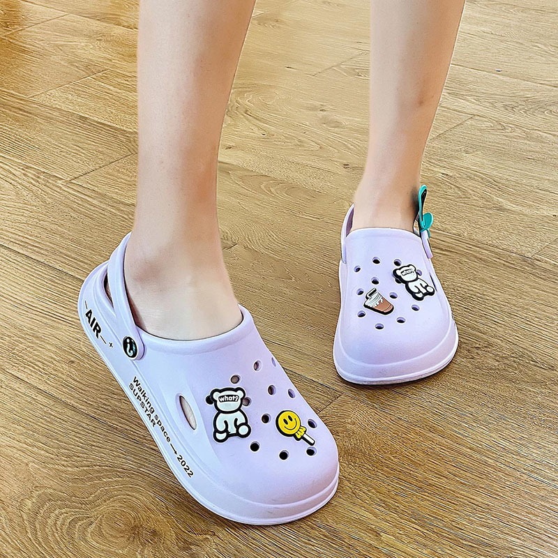 Nuevos zuecos bonitos de dibujos animados para ni&ntilde;os, zapatillas de playa de verano para ni&ntilde;os, sandalias con agujero en la cueva, zapato para jard&iacute;n para beb&eacute;