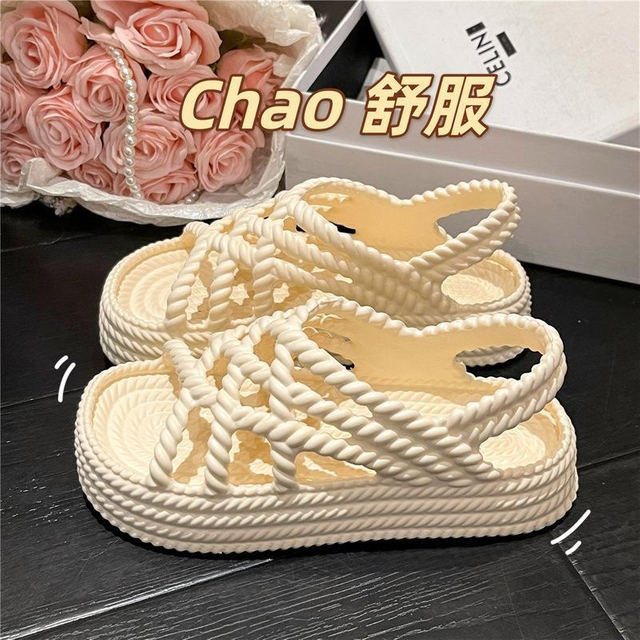 Sandalias de tacón plano de gladiador para mujer, zapatos de verano, sandalias informales con plataforma y correa en el tobillo