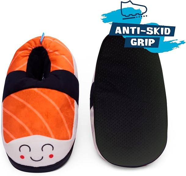 Sushi 'zapato-shi ' zapatillas | Zapatillas divertidas unisex, regalo de mordaza, lindo anime kawaii presente | Tamaños de hombres, mujeres y niños S, M, L, XL