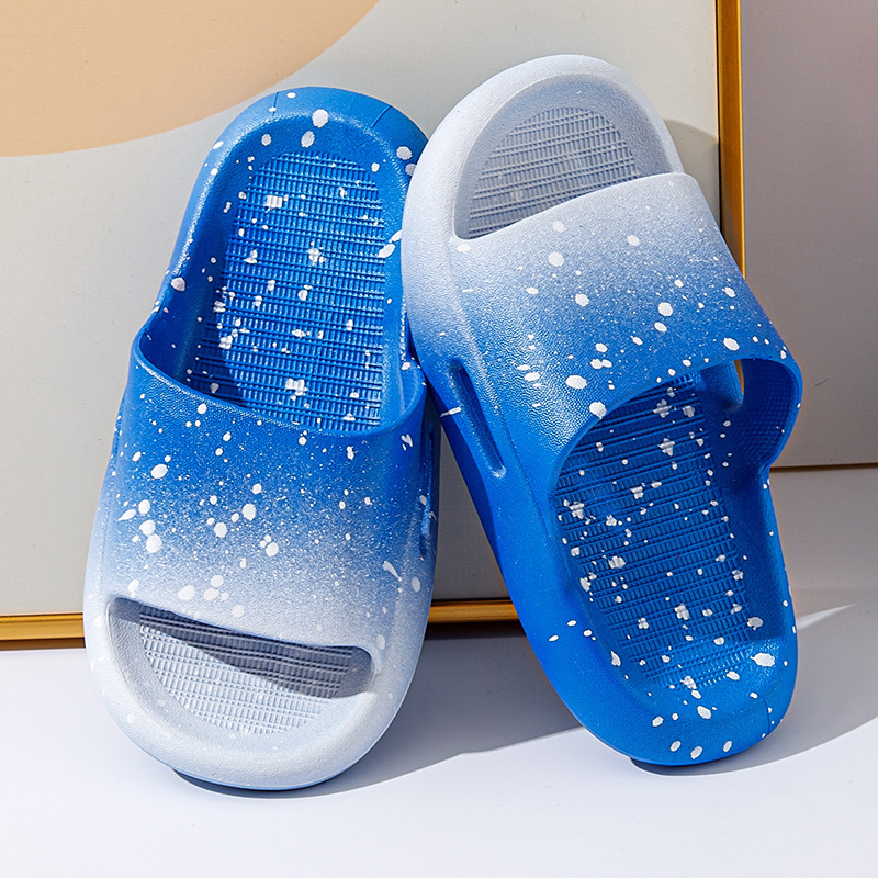 Zapatillas de verano para ni&ntilde;os, zapatillas informales con degradado de cielo, suaves, para el ba&ntilde;o, antideslizantes, para ni&ntilde;as y ni&ntilde;os