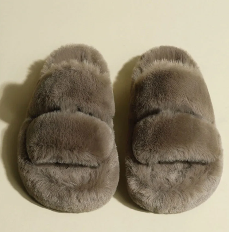 Moda de invierno Suave C&aacute;lido Comodidad Zapatilla de piel plana Dise&ntilde;ador de marca Mocasines sin cordones Mulas Casual Interior