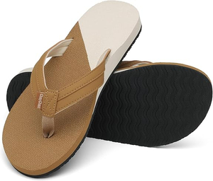 Chanclas de dos tonos para mujeres con sandalias de tanga de tía de playa de la playa al aire libre
