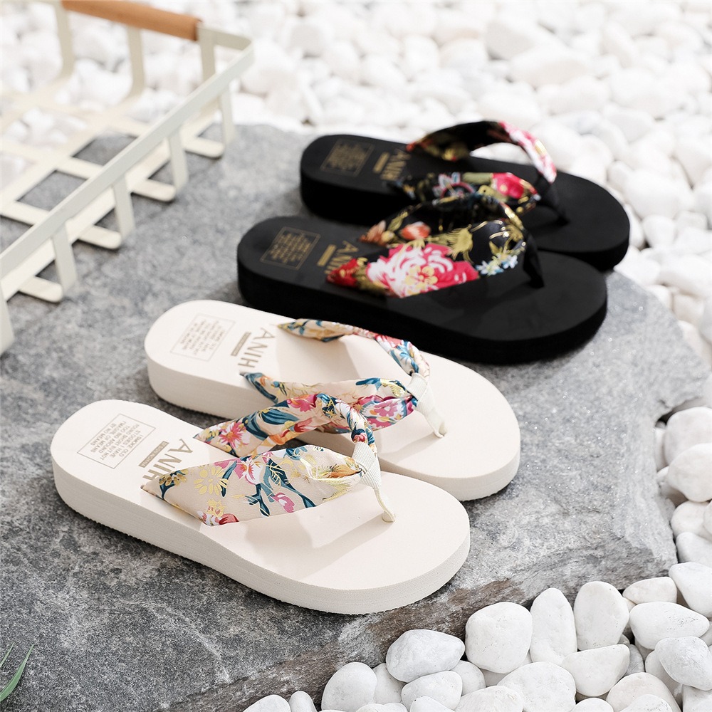 Venta al por mayor de zapatillas de verano para mujer, sandalias de playa al aire libre, plataforma plana informal EVA, zapatos c&oacute;modos, chanclas de suela gruesa para mujer