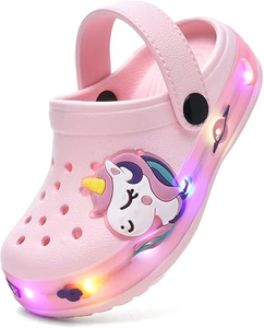 CULPAS DE PITURAS DE PIRA CONDUCA Niños Sandalias Fuzzy Light Up Sandals Biños Niños Garden Tobas de caricaturas de jardín invernales
