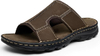 Sandalias para hombres Slip de cuero en sandalias al aire libre Playa para hombres Tobogán de playa para hombres