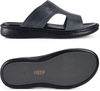 Toboganes de cuero para hombres Topas abiertas de las puntas al aire libre Comfort Arch Support Retro Flip Flip Flip Fisherman Slip on Sandals para hombres
