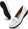 MOCA PARA Mujeres Slip On Comfort Cuero Tassel Shoes
