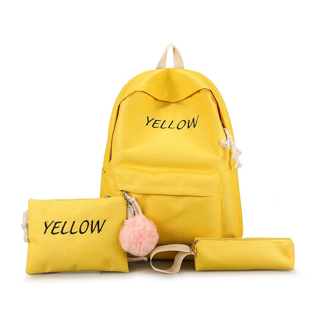 Conjunto de tres piezas Mochila para niñas Conjunto de mochila escolar primaria y secundaria impermeable 