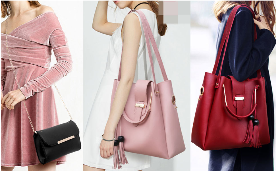 Bolso de 3 piezas para mujer,Bolso de hombro de marcas famosas,Bolso de PU para mujer,Totalizador con borlas para mujer,Bolso de hombro para mujer