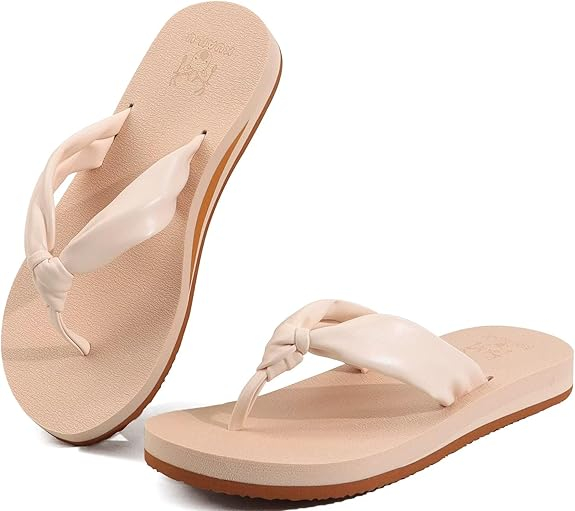 Flip Flip Flip Womens con Soporte de arco Colloso de yoga Mation Sandalias de cuero tango para damas Slip en la playa de verano caminando