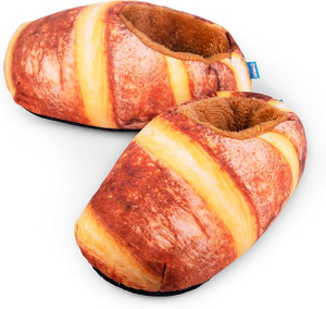 Mocasines zapatillas de pan novelasa zapatillas de peluche regalo divertido para hombres mujeres y niños