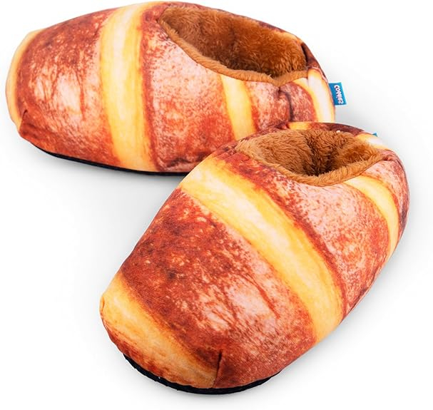 Mocasines zapatillas de pan novelasa zapatillas de peluche regalo divertido para hombres mujeres y niños