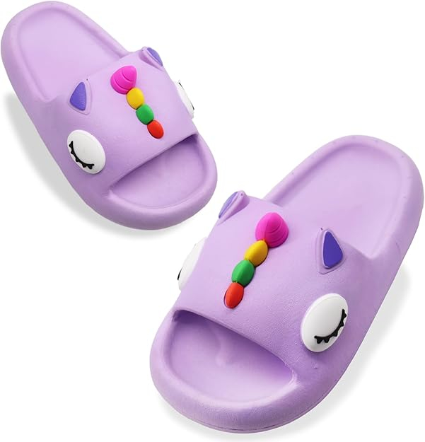  Sandalias para niños pequeños Sandalias Unicornio Shark Bunny Beach Pool Ducha Tobogane