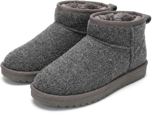 Adéntrate en el cálido estilo invernal: botas de cuero de primera calidad con forro de piel sintética 