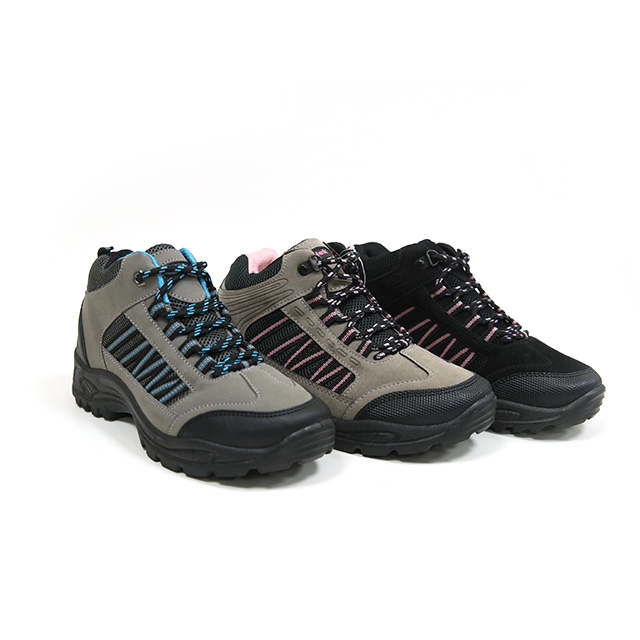 Hot Selling Caminador Boot Lace Up Fashion Senderismo Boot Casual Cómodo Malla Superficie Transpirable Al Aire Libre Zapatos Shoes Dama 3 Color