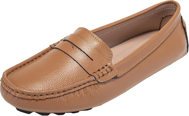Conducir mocasines Casual Slip on Comfort Women Loafer Zapatos Femeninos de cuero Genuino Penny Loquers Classic 