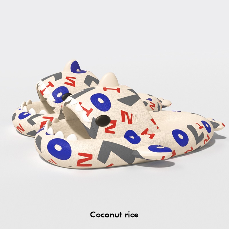 Sandalias de tibur&oacute;n populares Zapatillas de tibur&oacute;n Starlight Sandalias antideslizantes de verano de suela gruesa para parejas Sandalias al aire libre