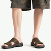 Sandalias para hombres Slip de cuero en sandalias al aire libre Playa para hombres Tobogán de playa para hombres