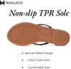 Sandalias de chanclas para mujeres, zapatillas de cuero de moda de verano, livianas y cómodas sandalias de playa se deslizan en el taller de vestir plana 6-10