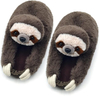 Animales Little Lindo suave y grueso Algodón Invierno Baño de perezoso Calidez zapatillas de peluche divertidos para hombres, mujeres y niños