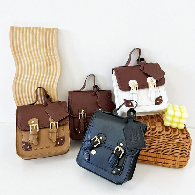 Bolso cruzado de cuero PU a la moda, bolsos de hombro bonitos para niñas y mujeres, bolsos para niños