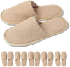 Zapatillas para invitados de spa, 6/12 pares reutilizables unisex unisex zapatillas de spa para la fiesta de bodas de la habitación del hotel viajes
