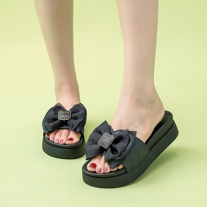 Cu&ntilde;as Plataforma Mujer Bohemio Calzado Verano Mujer Zapatilla Verano con Lazo Talla Grande 