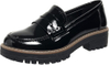 Mocasines para mujeres cómodos plataforma Penny loafer tacón grueso zapatos de vestir casual de negocios 2025 mocasines de cuero de moda y slip-ons