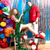 Santa zapatillas secreto regalo de santa regalo de vacaciones divertidas para hombres mujeres y niños 3 tamaños: s, m, l gag regalo
