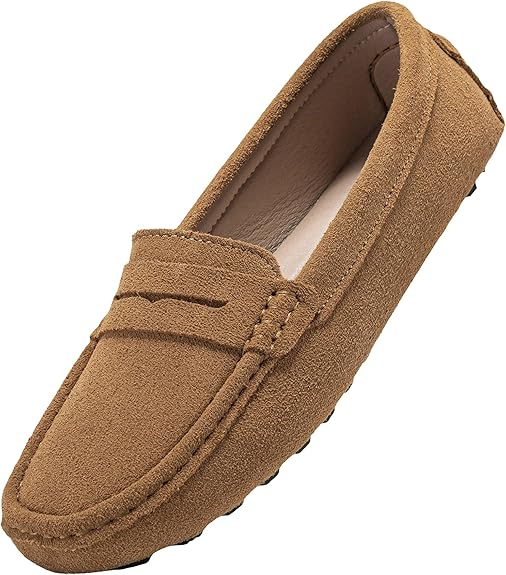 Penny de cuero genuino de mujeres de cuero para mujeres Moccasinas Moccasines Casual Slip on Comfort Women Loafer Zapatos