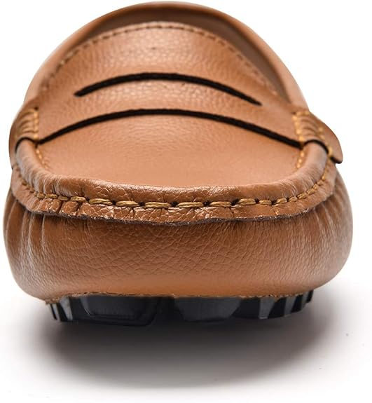 Mocasines de conducción de cuero suave para mujeres - comodidad de mocas de centavo casual
