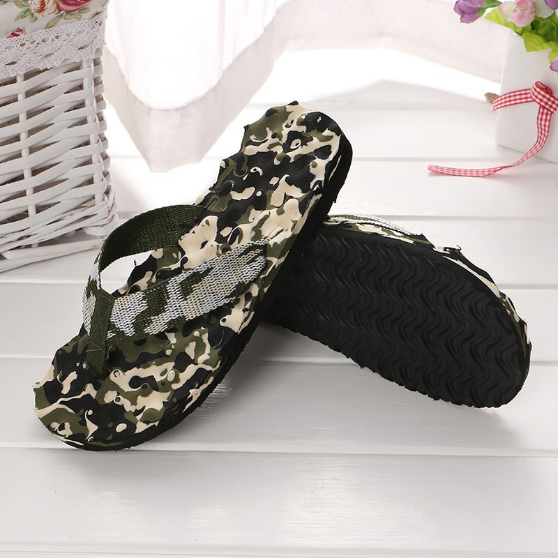 Chanclas de camuflaje Zapatillas Sandalias interiores al aire libre Casual Hombres Zapatos de playa antideslizantes