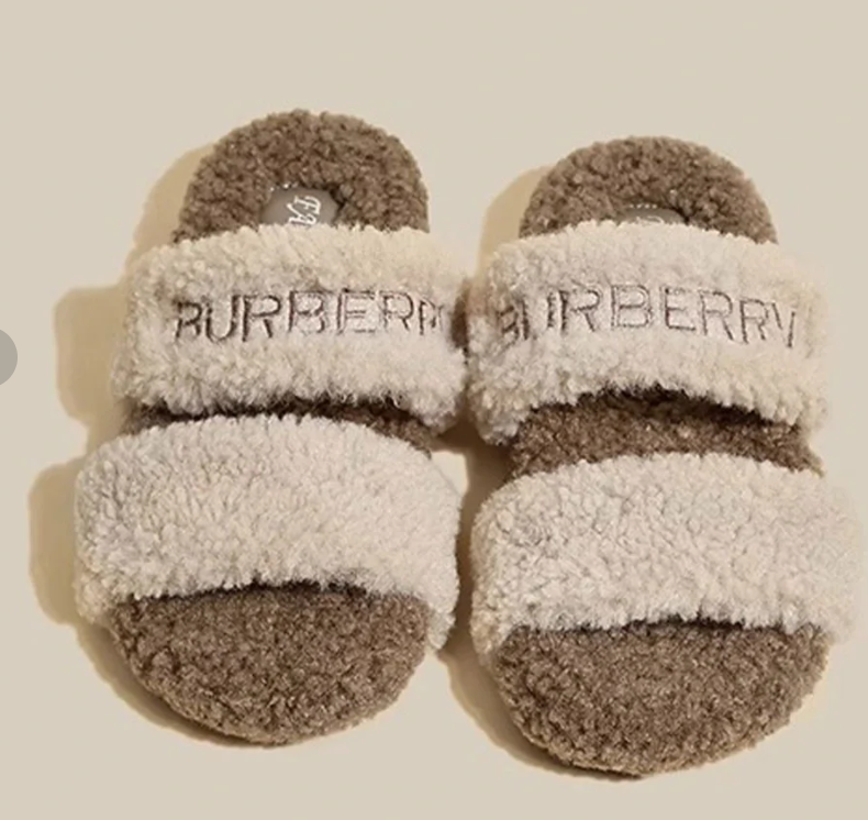 Moda de invierno Suave C&aacute;lido Comodidad Zapatilla de piel plana Dise&ntilde;ador de marca Mocasines sin cordones Mulas Casual Interior